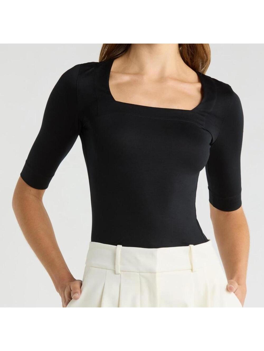 Akris punto - square neck jersey t-shirt.